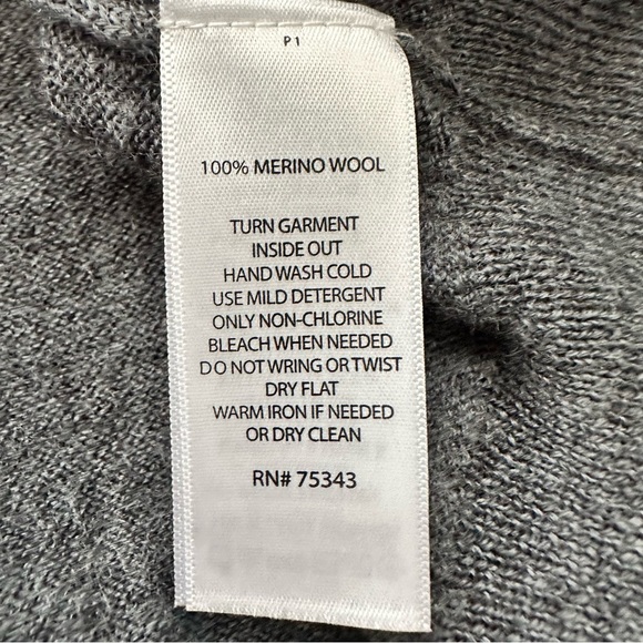 ETHAN PIERCE 100% Extra Fine Merino Wool Lightweight V Neck Sweater Men’s Large - Picture 5 of 8